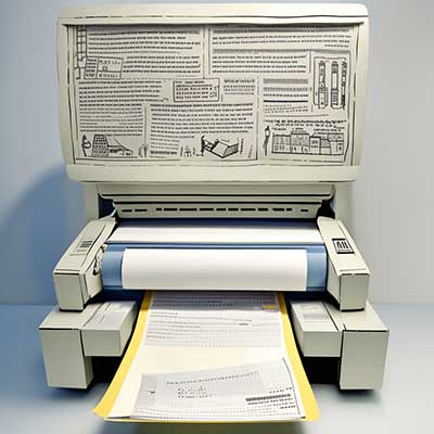 A conveyor belt with documents