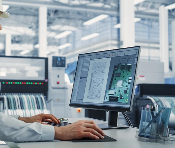 computer screen showing industrial automation software in situ.