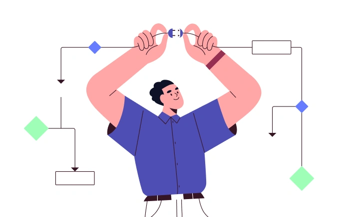 Animated Human showing how ThinkAutomation fits into automatically processing FOIA
